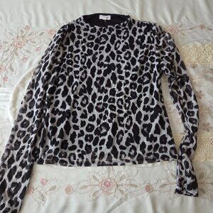 Vintage See You Monday Black and Grey Leopard Print Shirt